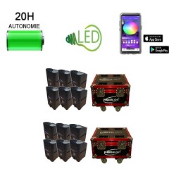 Kit 12 box Led's sur batterie 6x15W HF + Wifi - Location